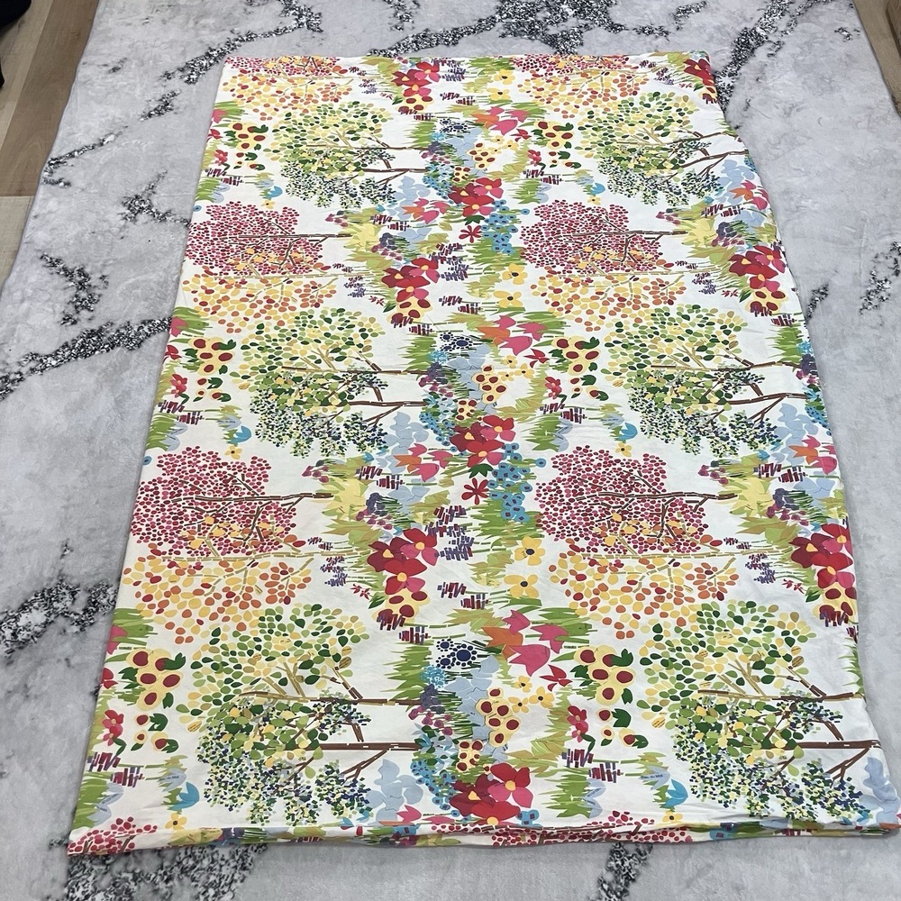 Pottery Barn Twin Duvet Cover Floral Garden Multicolor Cotton Made in Israel